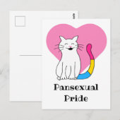 Carte Postale Chat de Pride Pansexual (Devant / Derrière)