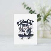 Carte Postale Chat de rap Harmonie (Debout devant)