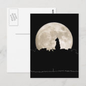 Carte Postale Chat de ruelle Lune (Devant / Derrière)