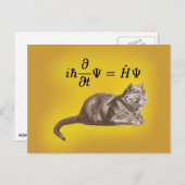 Carte Postale Chat de Schrodinger (Devant / Derrière)