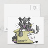 Carte Postale Chat de Schrodinger - Nouveau (Devant / Derrière)