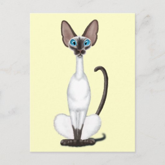 Carte Postale Chat de Siamese (Devant)
