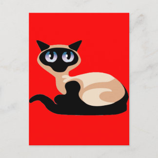 Carte Postale Chat de Siamese