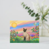 Carte Postale Chat de Siamese - Étoile de jour (Debout devant)
