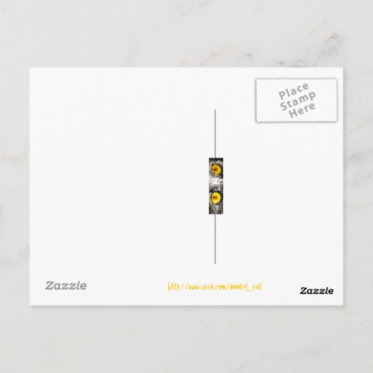 Carte postale Chat de singe (Dos)