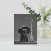 Carte Postale Chat de sorcière simplement magique (Debout devant)