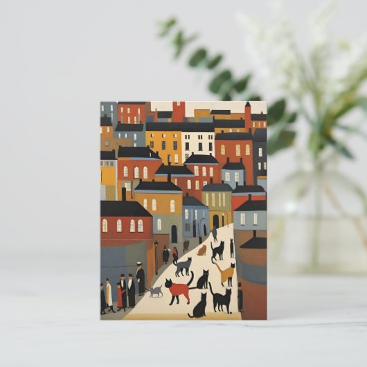 Carte postale Chat de style faible (Debout devant)