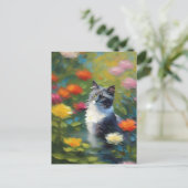 Carte postale Chat de style Monet (Debout devant)