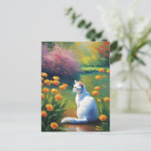 Carte postale Chat de style Monet (Debout devant)