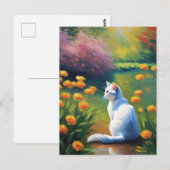 Carte postale Chat de style Monet (Devant / Derrière)