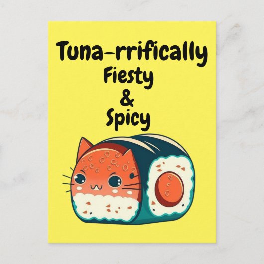 Carte Postale Chat de thon épicé - Tuna plus spécifiquement Fris (Devant)