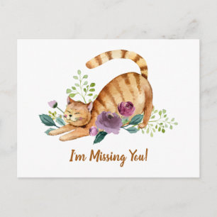 Carte Postale Chat de tigre mignon qui vous manque