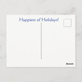 Carte Postale Chat de vacances Chien et Père Noël (Dos)