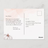 Carte Postale Chat de voeux d'automne sur Porte-Pas Cosy automne (Dos)