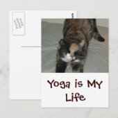 Carte Postale Chat de Yoga (Devant / Derrière)