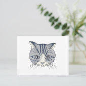 Carte Postale Chat dessiné à la main (Debout devant)