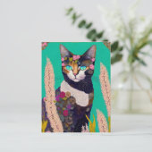 Carte Postale Chat d'été, Passage (Debout devant)