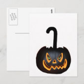 Carte Postale Chat d'Halloween (Devant / Derrière)