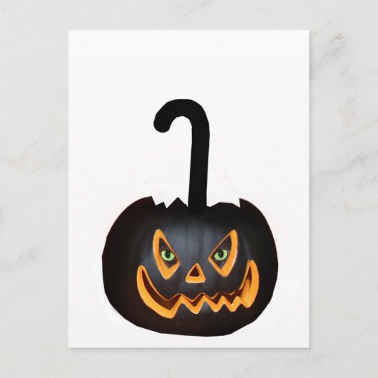 Carte Postale Chat d'Halloween (Devant)