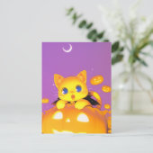 Carte Postale Chat d'Halloween (Debout devant)