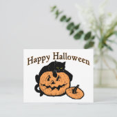 Carte Postale Chat d'Halloween (Debout devant)