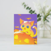 Carte Postale Chat d'Halloween (Debout devant)