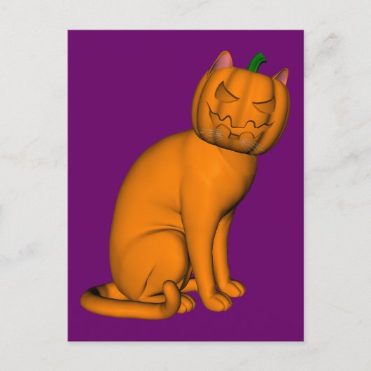 Carte Postale Chat d'Halloween bizarre (Devant)