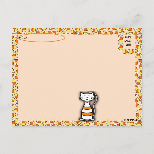 Carte Postale Chat d'Halloween d'Annie (Dos)