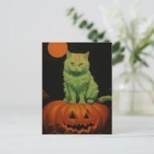 Carte Postale Chat d'Halloween éffrayant (Debout devant)