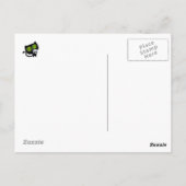 Carte Postale Chat d'Halloween noir avec crâne (Dos)