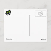 Carte Postale Chat d'Halloween noir avec crâne (Dos)