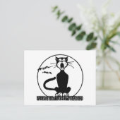 Carte Postale Chat d'Halloween vintage (Debout devant)