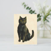 Carte Postale Chat d'Halloween vintage (Debout devant)