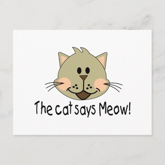 Carte Postale Chat dit Miaou (Devant)