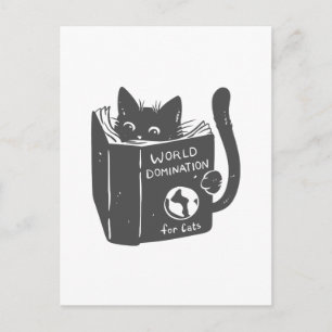 Carte Postale Chat domination mondiale pour les chats - Choisiss