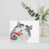 Carte Postale Chat doux (Debout devant)