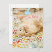 Carte Postale Chat doux de bébé (Devant / Derrière)