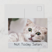 Carte Postale Chat Drôle Texte (Devant / Derrière)