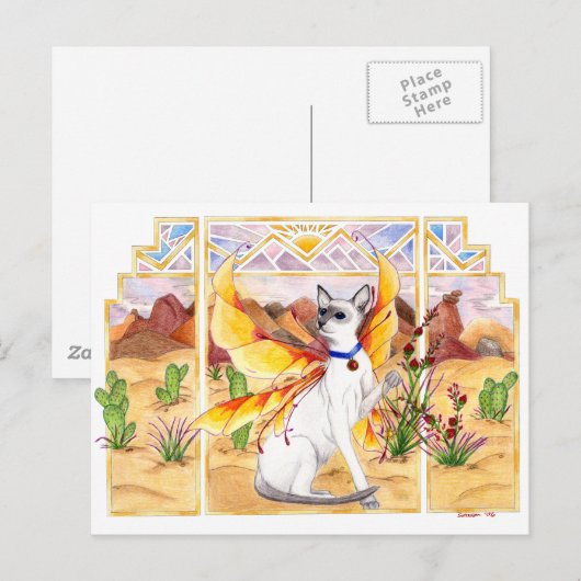 Carte Postale Chat du désert (Devant / Derrière)