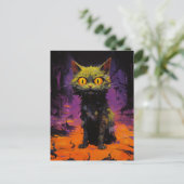 Carte Postale Chat éffrayant de Little Halloween (Debout devant)