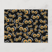 Carte Postale Chat effrayant Halloween Boo Eyes Bat (Devant)