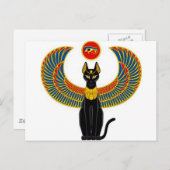 Carte Postale Chat égyptien (Devant / Derrière)