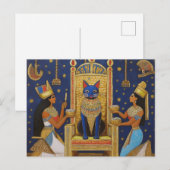 Carte Postale Chat égyptien d'IA (Devant / Derrière)