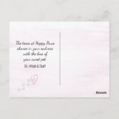 Carte Postale Chat en chiffon Sympathie pour animal de compagnie (Dos)