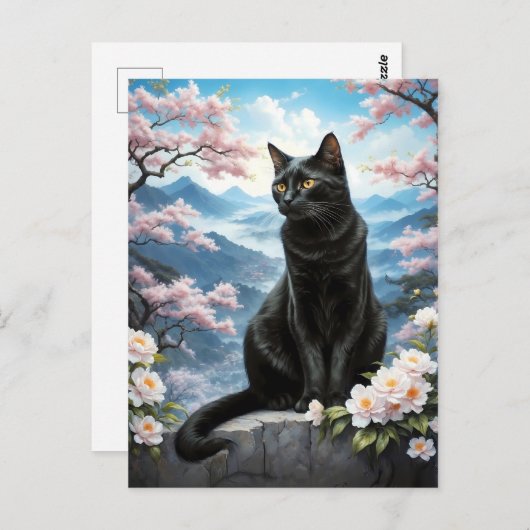 Carte Postale chat en Chine (Devant / Derrière)