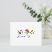 Carte Postale Chat en Licorne (Debout devant)