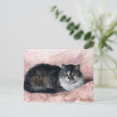 Carte Postale Chat en rose Coussin par Henriëtte Ronner-Knip (Debout devant)