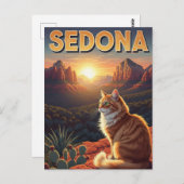 Carte Postale Chat en Sedona Arizona Voyager Vertical (Devant / Derrière)