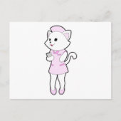 Carte Postale Chat en tant qu'infirmière avec Bloc-notes (Devant)