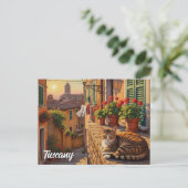 Carte Postale Chat en Toscane Italie (Debout devant)